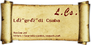 Légrádi Csaba névjegykártya