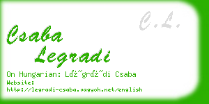 csaba legradi business card